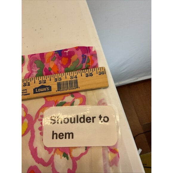 Jade Melody Tam Floral blouson long‎ slv chiffon flowy colorful Dress size M - Picture 10 of 11